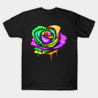 Painted And Colored Rose For Mardi Gras T-Shirt